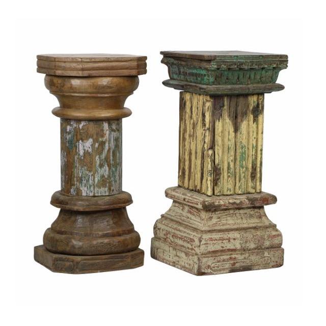Reclaimed Pillar Pedestal - Blue Ocean Traders