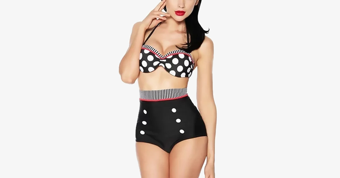 Retro Pin-Up High-Waisted Swimsuit - 4 Styles