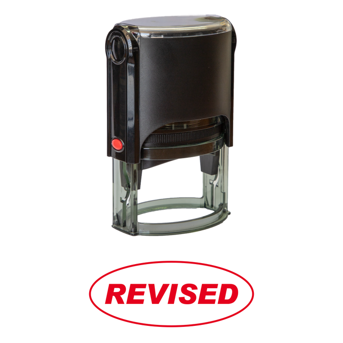 Revised Self Inking Rubber Stamp (Oval Body) Size 1-5/8"