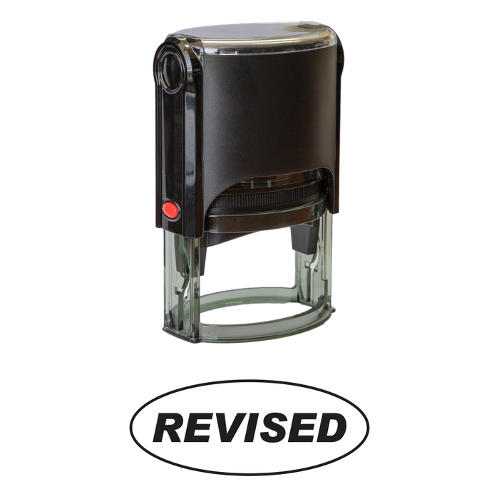 Revised Self Inking Rubber Stamp (Oval Body) Size 1-5/8"