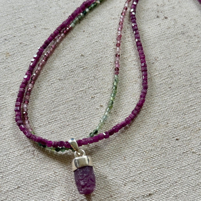 Ruby & Tourmaline Necklace