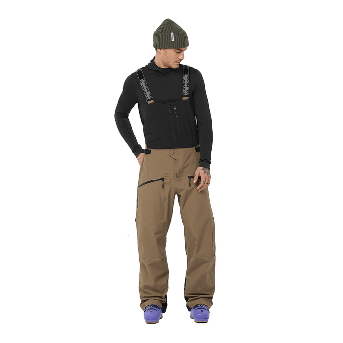 Salomon Men's Absolute Bib Pant 2025 Shitake - Comor - Go Play Outside