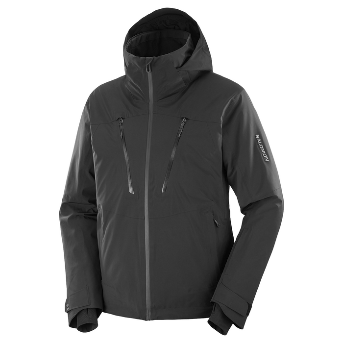 Salomon Men's Brilliant Jacket 2025 Deep Black/North Atlantic - Comor - Go Play Outside