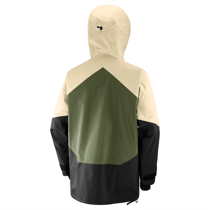 Salomon Men's Moon Patrol Evo Gore - tex Jacket 2025 White Pepper/Green - Comor - Go Play Outside