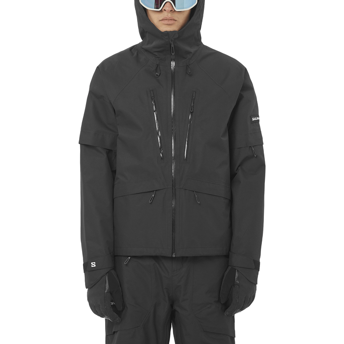 Salomon Men's Venom Full Zip Jacket 2026 Deep Black - Comor - Go Play Outside
