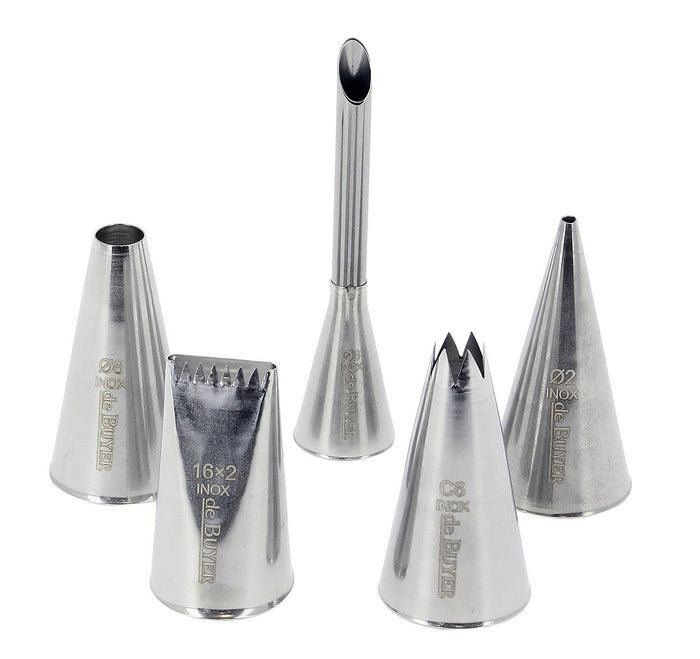 SET OF 5 STAINLESS STEEL TIPS