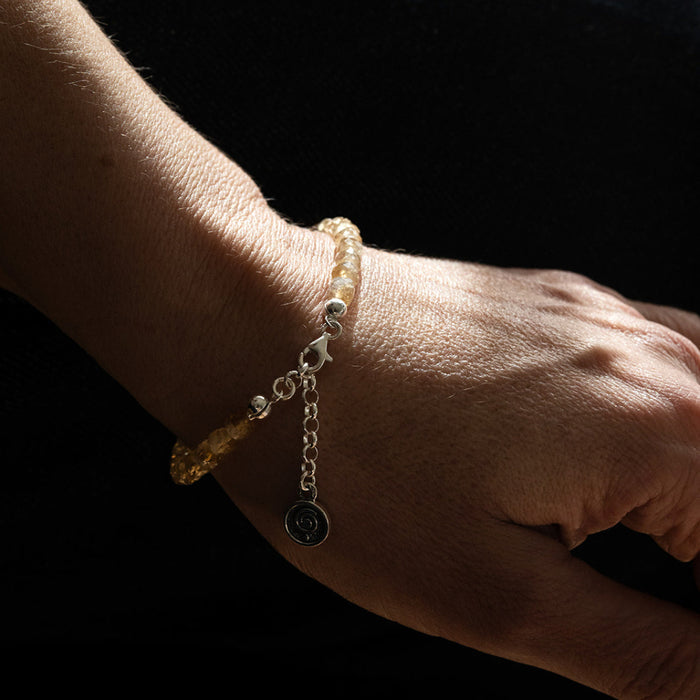 Set of Citrine Bracelet and Necklace for Women with Silver 925 "Stone of Abundance" - Petit Secret