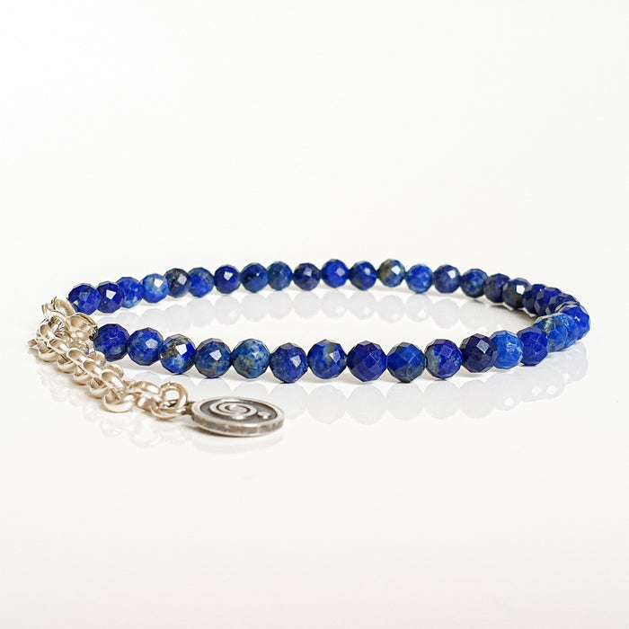 Set of Lazurite Silver 925 Necklace and Bracelet "Wisdom" - Petit Secret