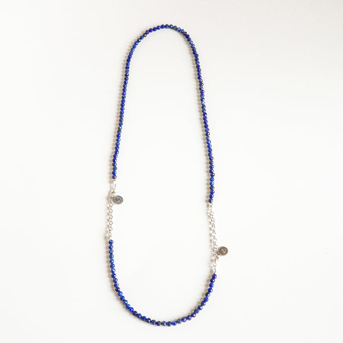 Set of Lazurite Silver 925 Necklace and Bracelet "Wisdom" - Petit Secret