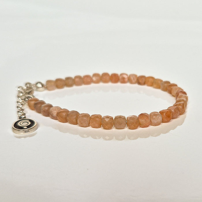 Set of Sun Stone Silver 925 Necklace and Bracelet "Joy and Success"