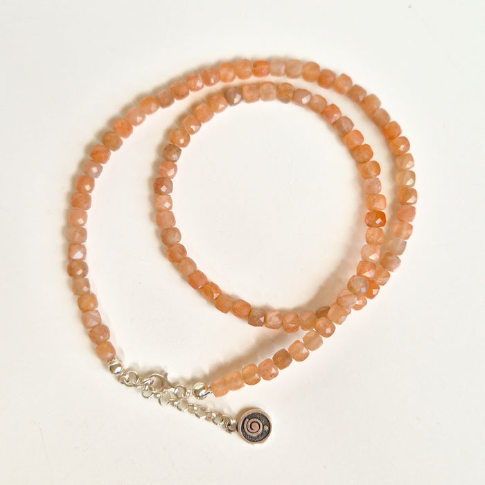 Set of Sun Stone Silver 925 Necklace and Bracelet "Joy and Success"
