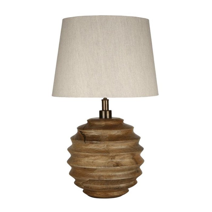 Skye Ridged Wood Table Lamp - LH Imports