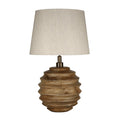 Skye Ridged Wood Table Lamp - LH Imports