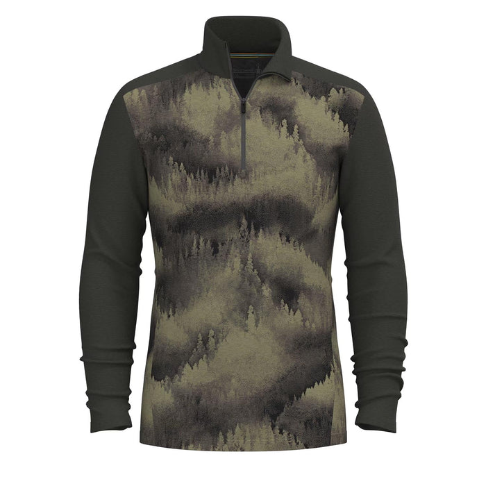 Smartwool Men's Classic Thermal Merino Base Layer 1/4 Zip Boxed North Woods Foggy Pines - Comor - Go Play Outside