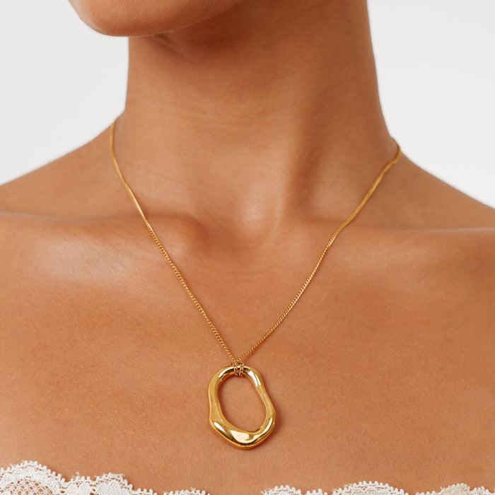 Irregular Oval Necklace