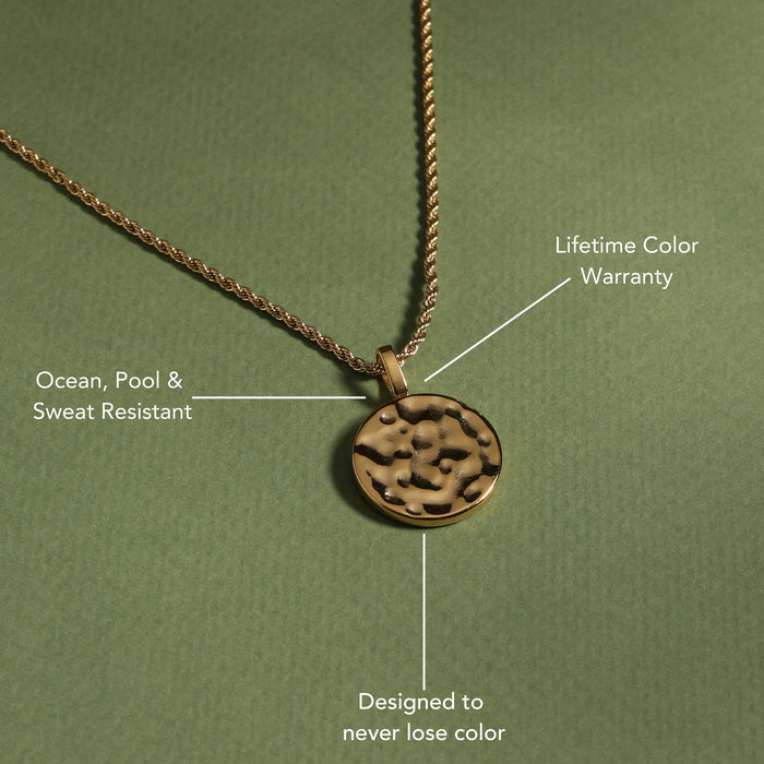 Sorella Necklace Pendant On Green Background