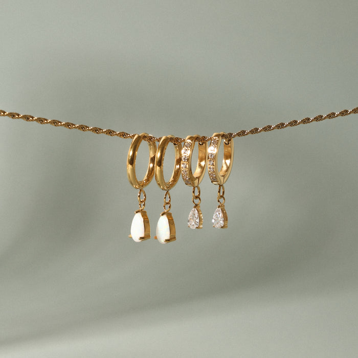 Gold Spark Hoops