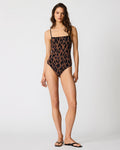 STATIC LEOPARD ONE PIECE SWIMSUIT Low-Back Women's One-Piece Swimsuit | Steve Madden
