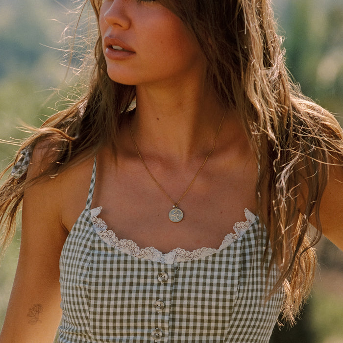 Round Gold Necklace