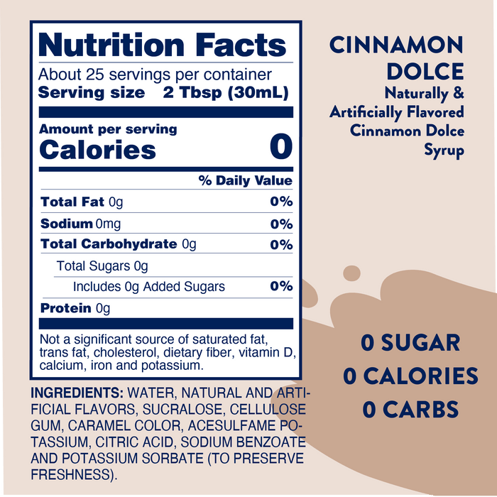 Sugar Free Cinnamon Dolce Syrup