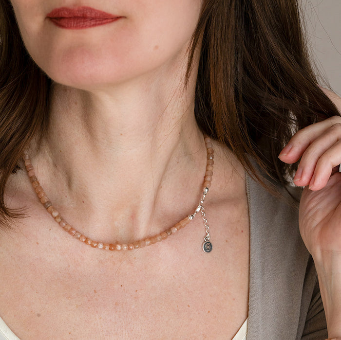 Sun Stone Silver 925 Necklace for Women "Joy and Success"