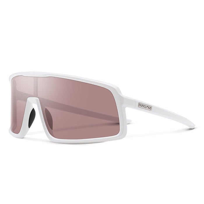 Suncloud Upshot Sunglasses White/Polarized Low Light Rose - Comor - Go Play Outside
