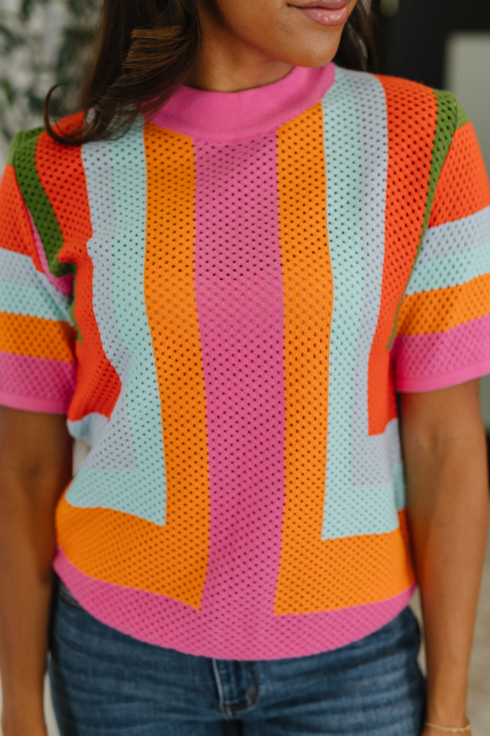 Sunset Stitch Knit Top