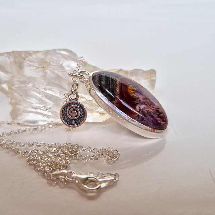 Super 7 Solid Silver 925 Necklace "Melody Stone"