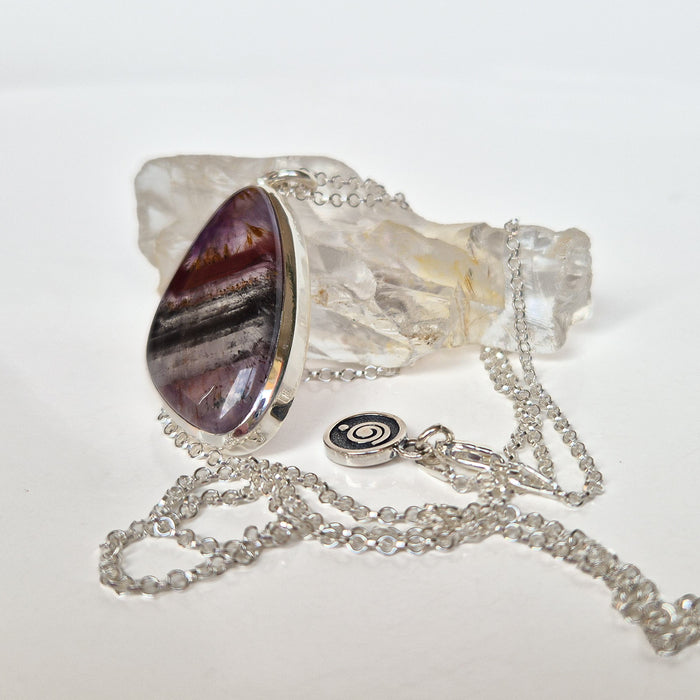 Super 7 Solid Silver 925 Necklace "Melody Stone"