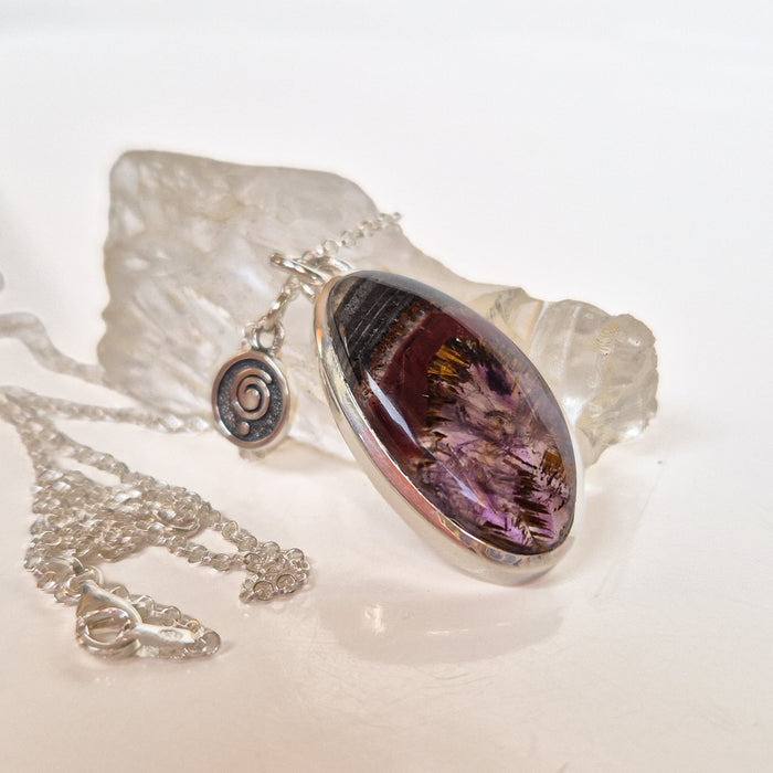 Super 7 Solid Silver 925 Necklace "Melody Stone"
