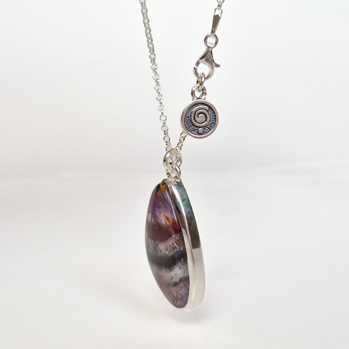 Super 7 Solid Silver 925 Necklace "Melody Stone"