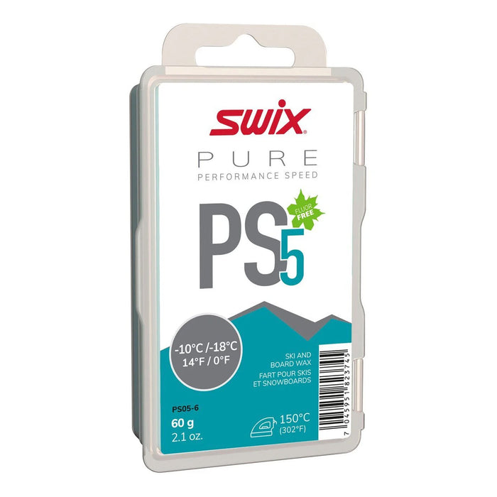 Swix PS05 Turquoise Wax - 10°C/ - 18°C 60g Wax - Comor - Go Play Outside