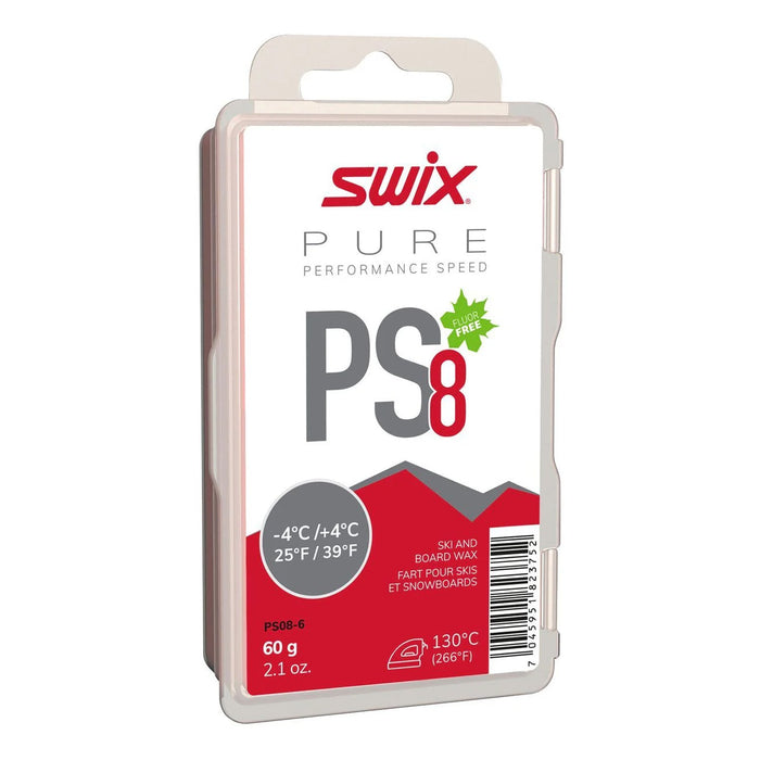 Swix PS08 Red Wax - 4°C/+4°C 60g - Comor - Go Play Outside