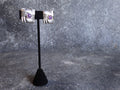 Taxco Aztec Swirl Silver & Amethyst Earrings J429