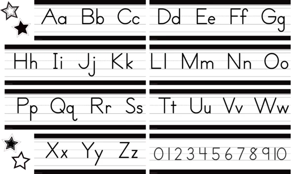Teacher Created Resources Black and White Alphabet Line Mini Bulletin Board (TCR 6807)