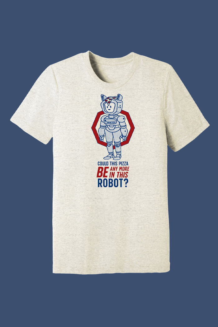 Comedy Bang Bang World Scott Hasn't Seen Pizza Robot Ivory Crewneck t-shirt x Kin Ship Goods
