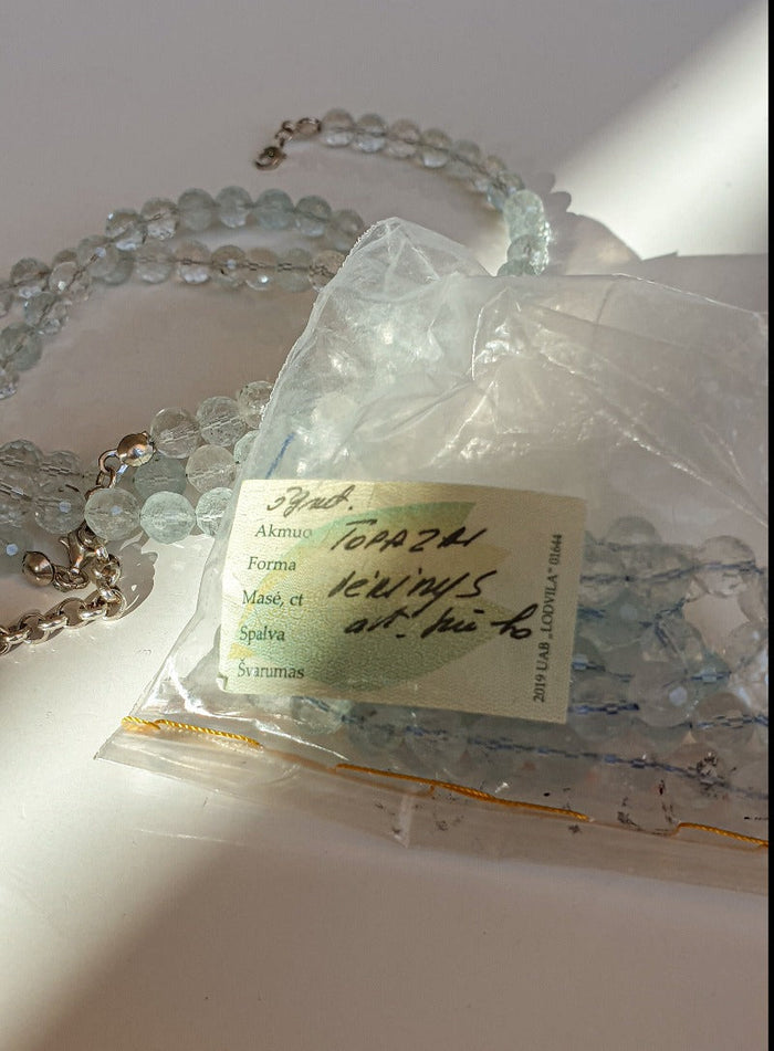 light blue topaz, topaz, natural topaz beaded necklace, topaz beaded bracelet