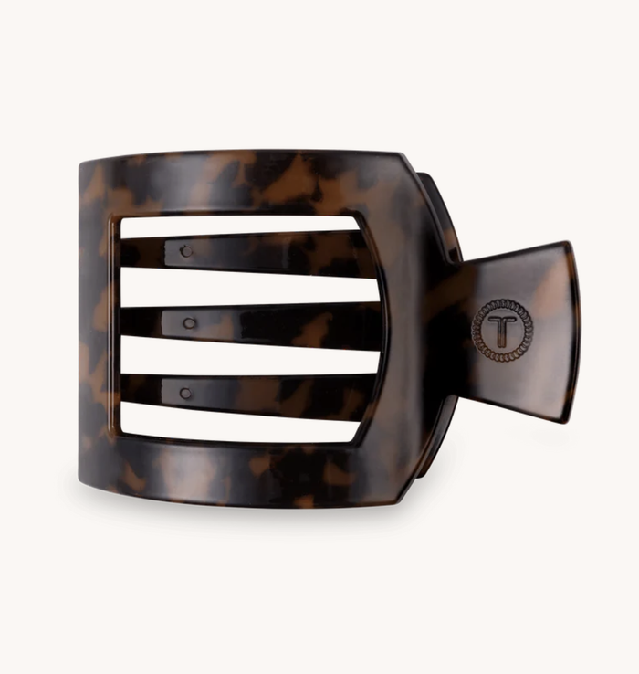 Tortoise Large Flat Square Hair Clip
