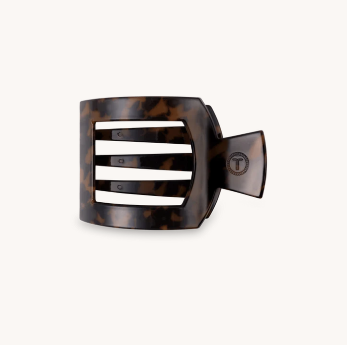 Tortoise Small Flat Square Hair Clip