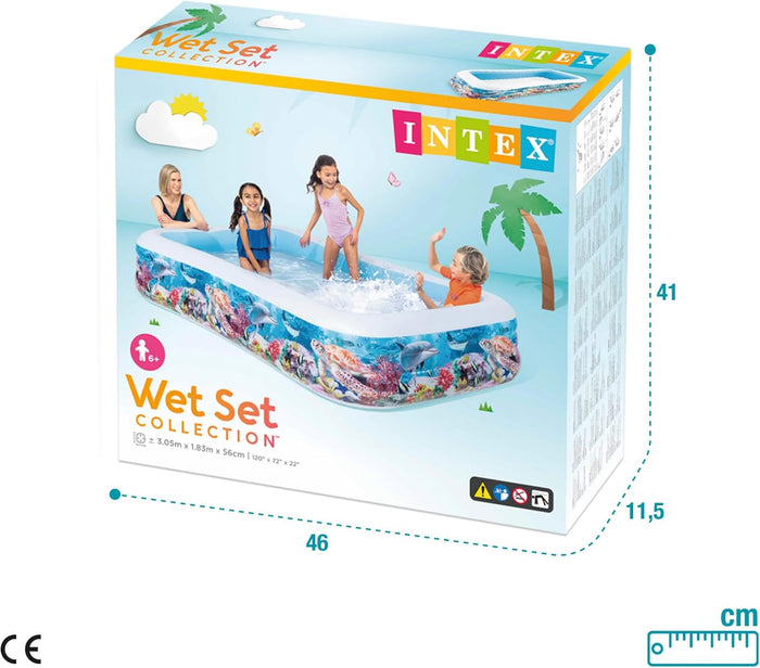 Tropical Inflatable Pool-  305x183x56cm Kids Inflatables Tropical Inflatable Pool-  305x183x56cm Tropical Inflatable Pool-  305x183x56cm Intex