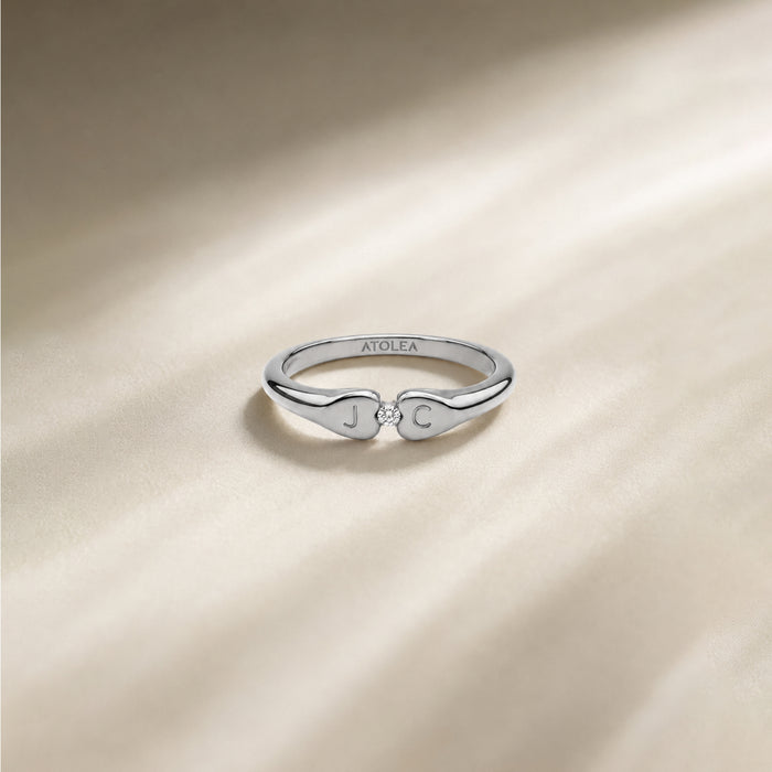 Initial Silver Ring