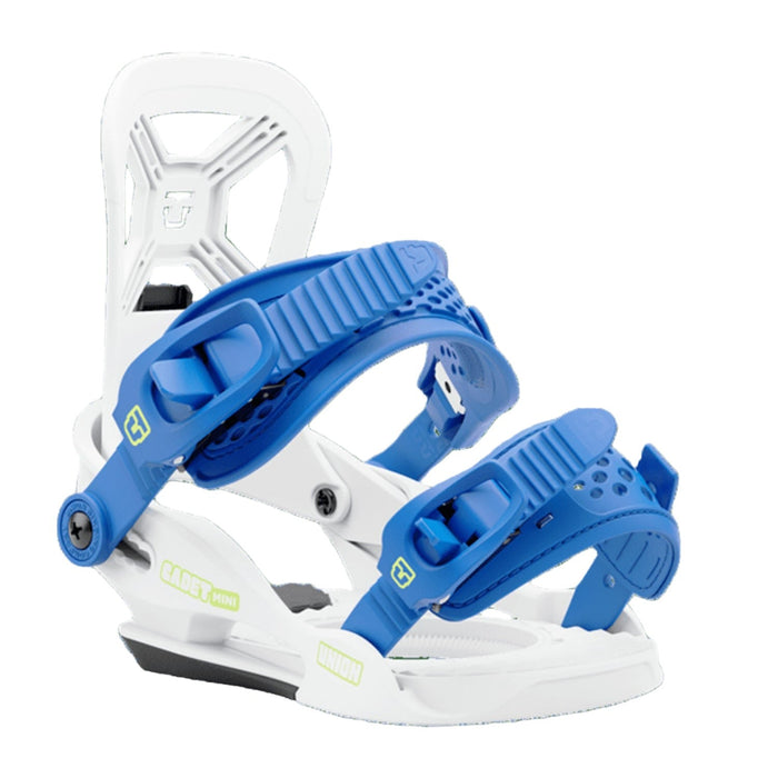 Union Kids Cadet Mini Snowboard Bindings 2025 White - Comor - Go Play Outside