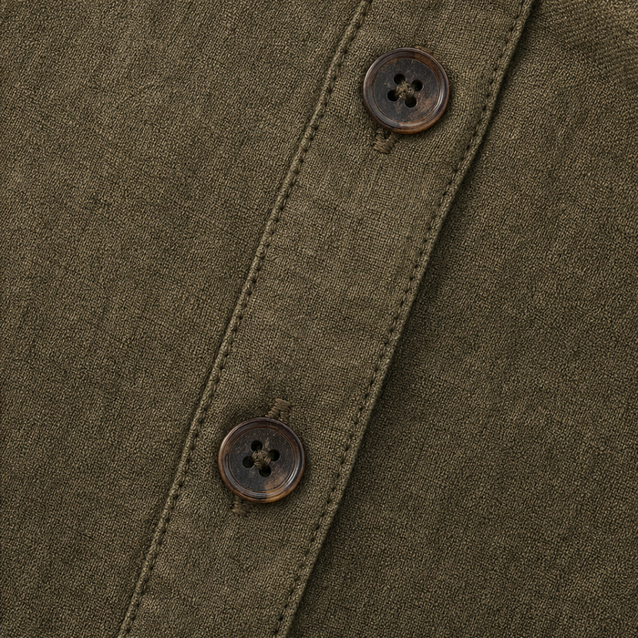 Verlana – Button-Front Lapel Collar Maxi Shirt Dress