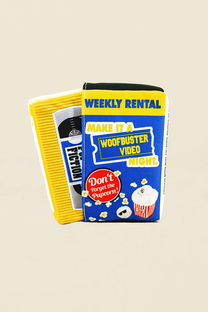 VHS video tape dog toy