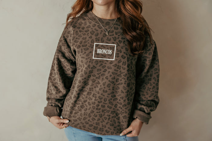 Vintage Leopard Mini Broncos Sweatshirt