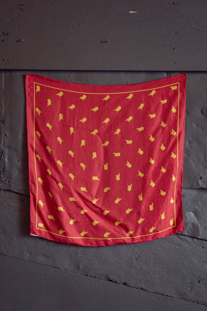 Vintage Silk West Virginia Scarf