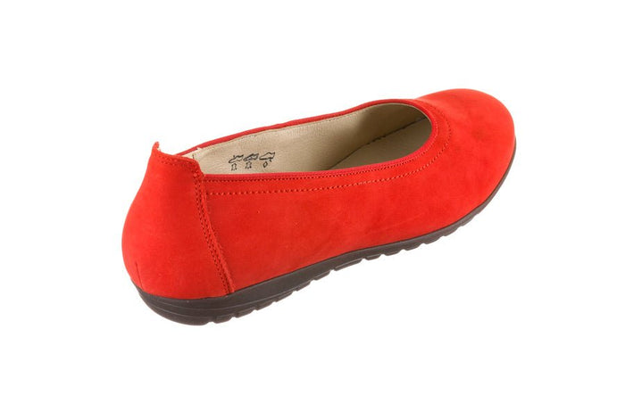 WAL SLIDE RED BALLERINAS - Crispins Shoes