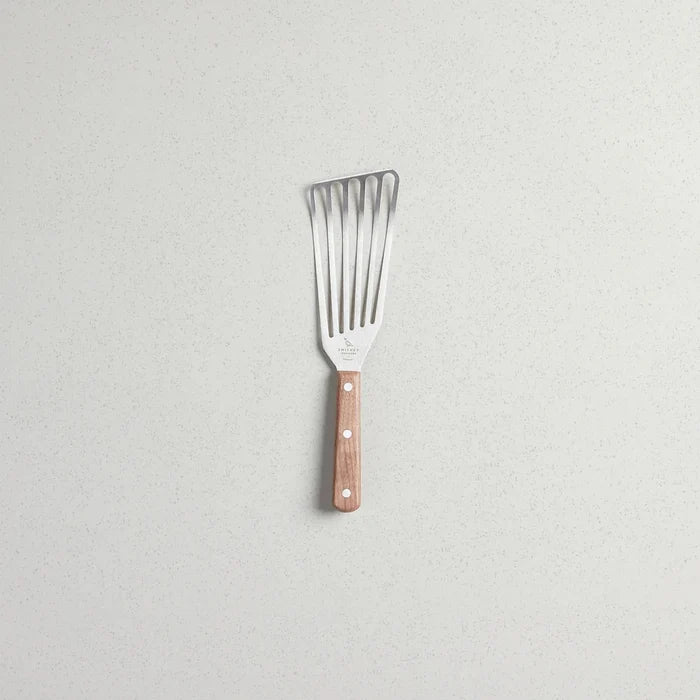 Smithey Ironware Walnut Handled Spatula from 1616 COOKING UTENSILS collection, featuring a wooden handle and stainless steel spatula head.