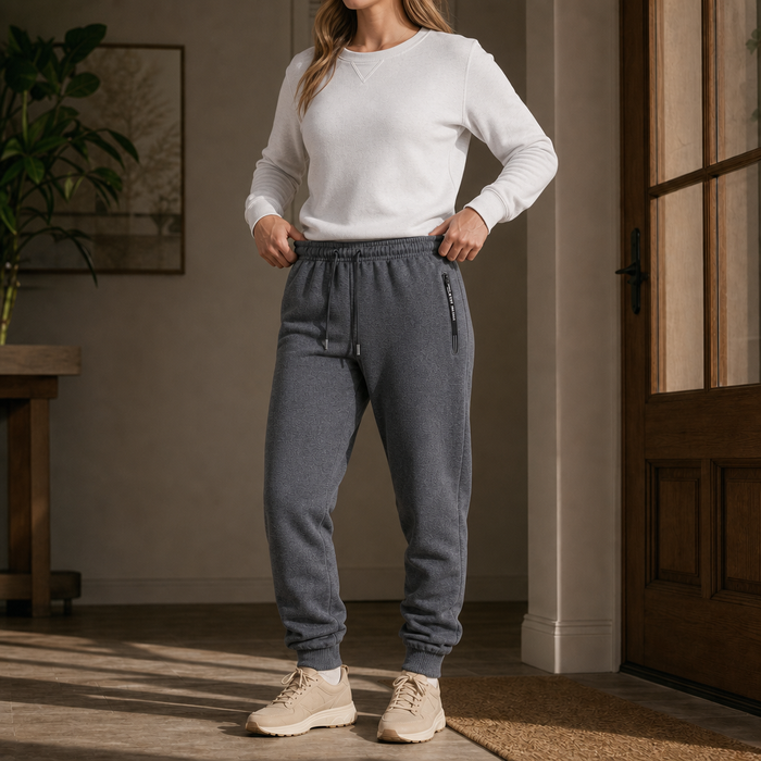 Warmease – Fleece-Lined Tapered Jogger Sweatpants