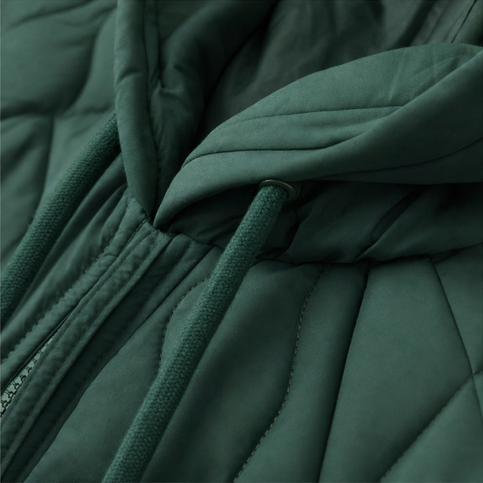 Wearbella – Spliced Quilted Hooded Puffer Jacket